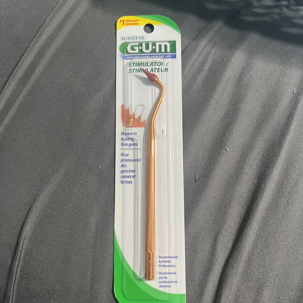 Vintage Gold Tone Dental Gum Stimulator #600, Sunstar SEALED‎